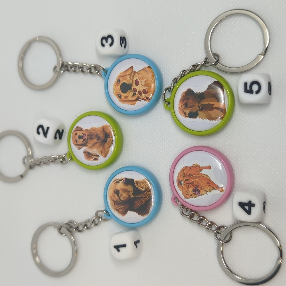 COPY - 1" Golden Retriever Keychain Choose Your Design and Color